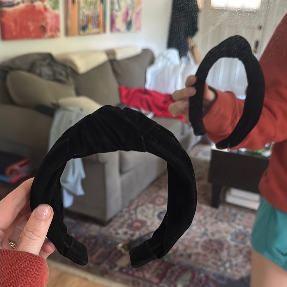 Elegant Black Headband Velvet Anthropologie